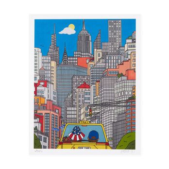 Poster Mural New York City Taxi Liberty - Impression Sur Toile Vintage, Décoration Moderne