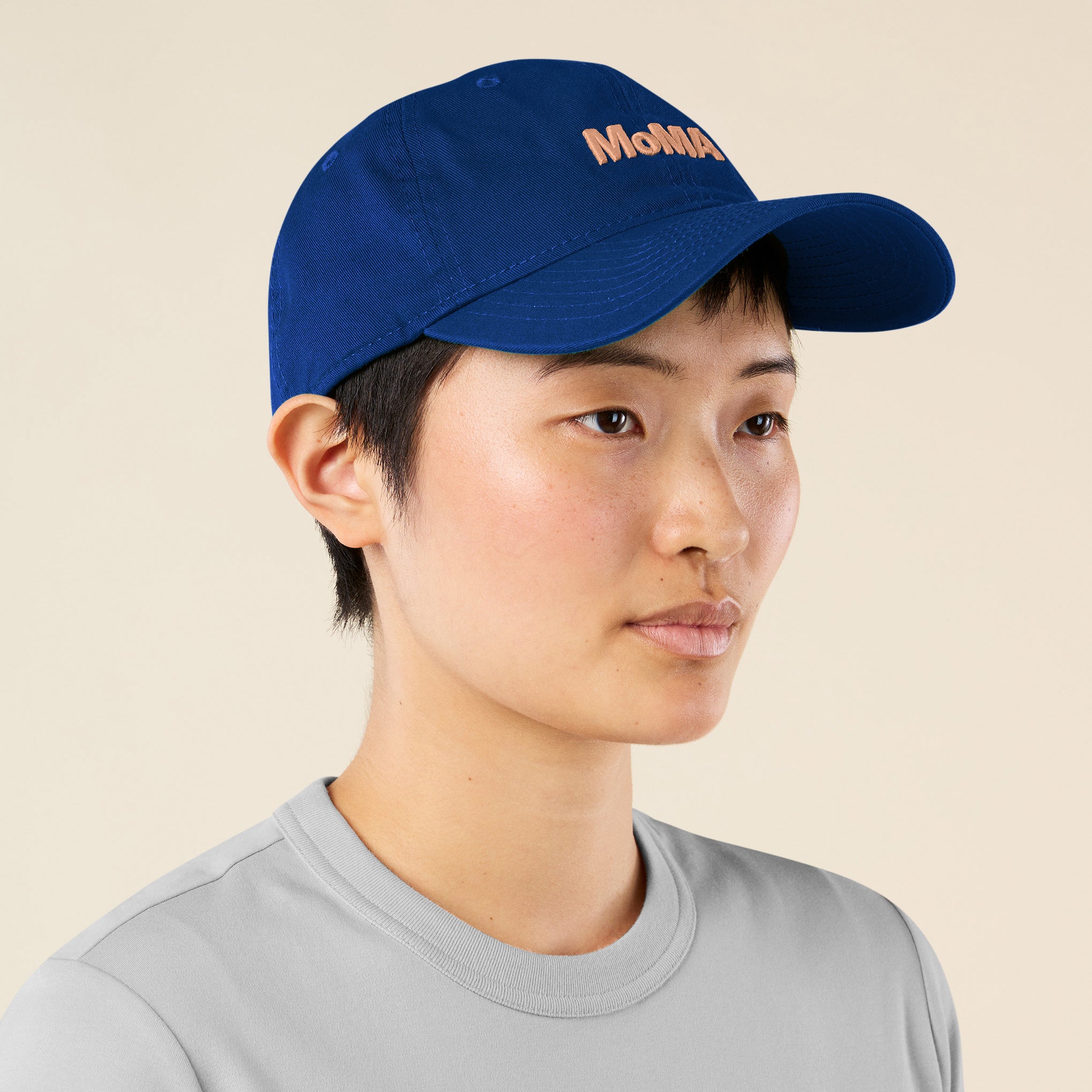 Colorful MoMA Adjustable Baseball Cap - Royal Blue/ Peach – MoMA