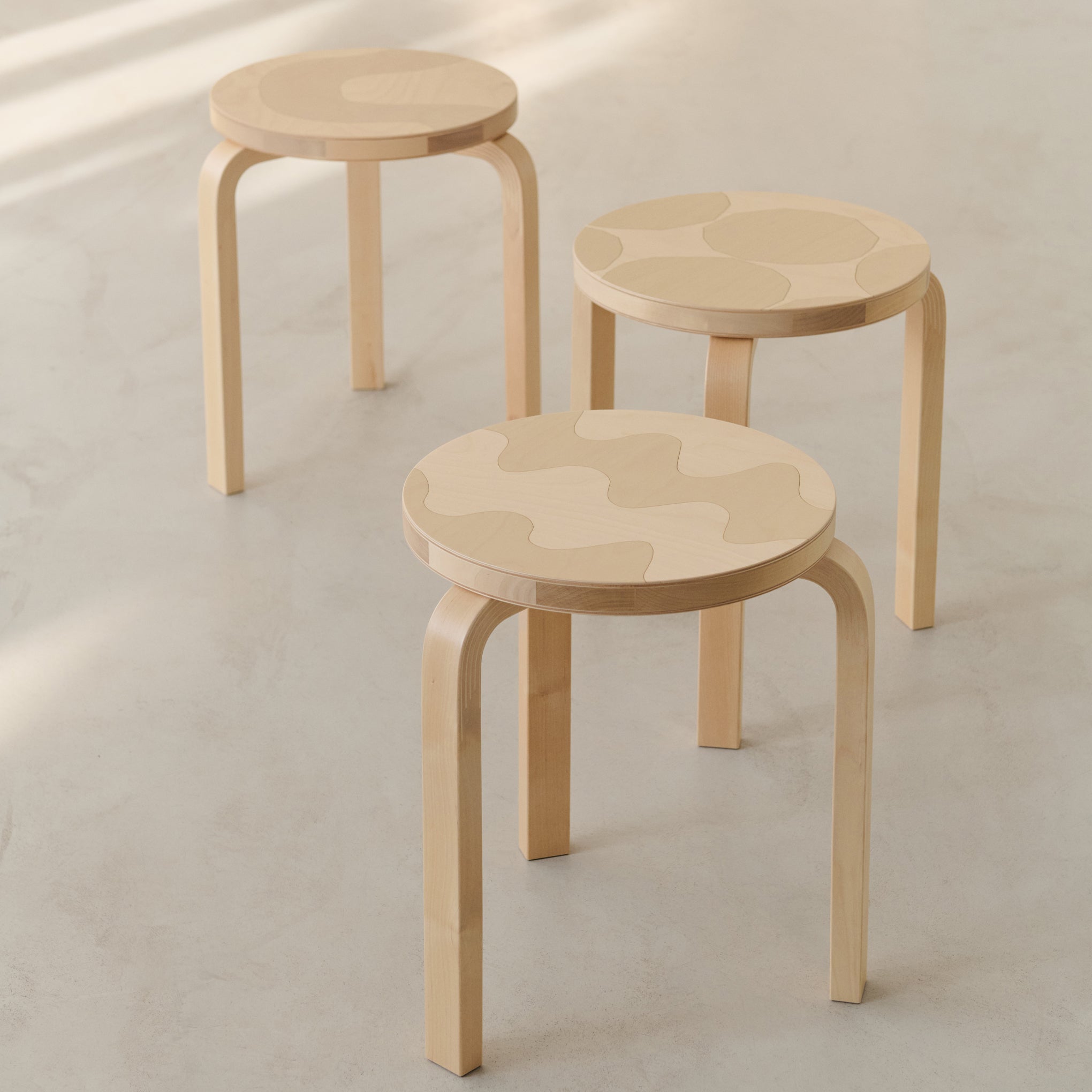 Artek Aalto Marimekko Stacking Stool 60 - Seireeni – MoMA Design Store
