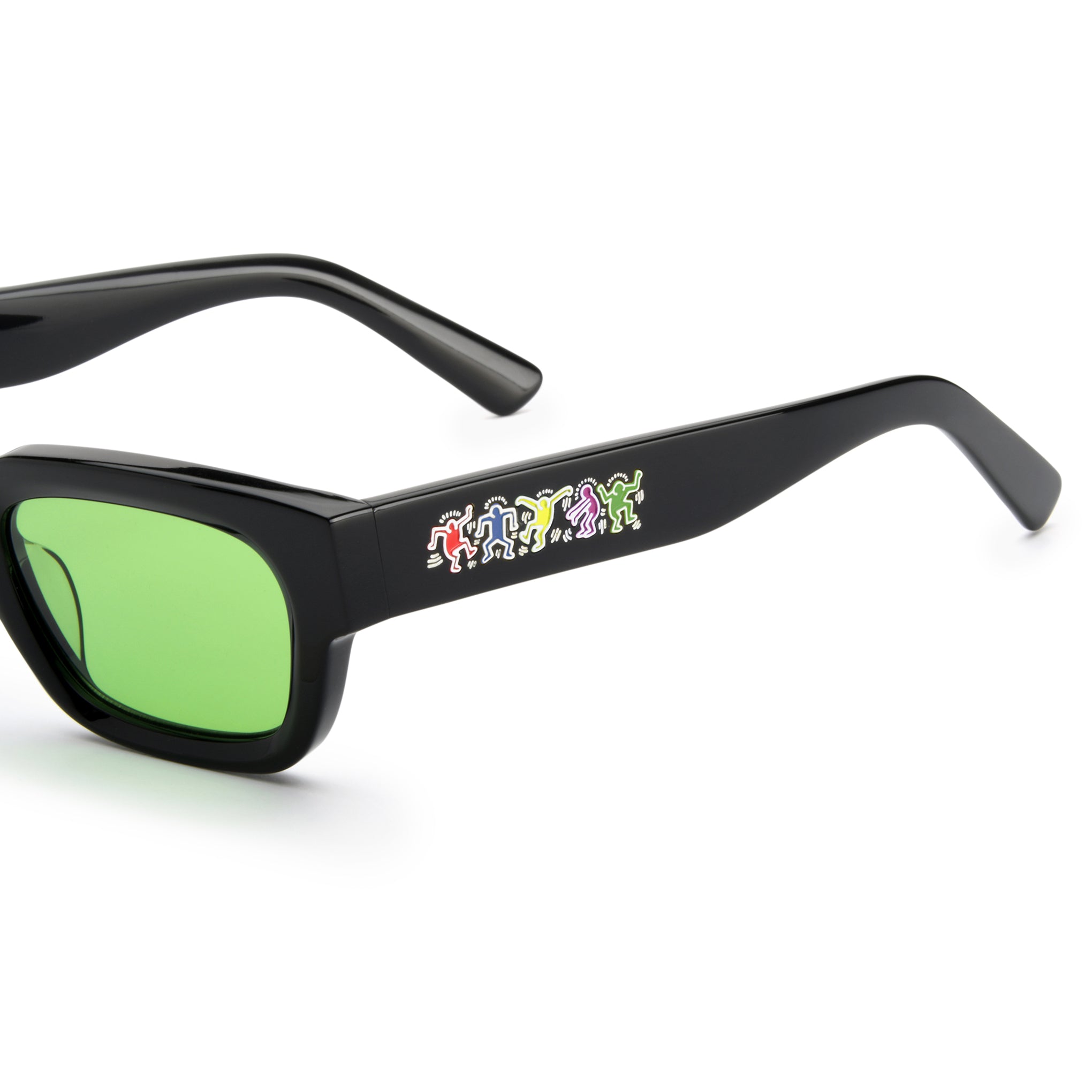 Keith Haring Zed Sunglasses - Black/ Green – MoMA Design Store