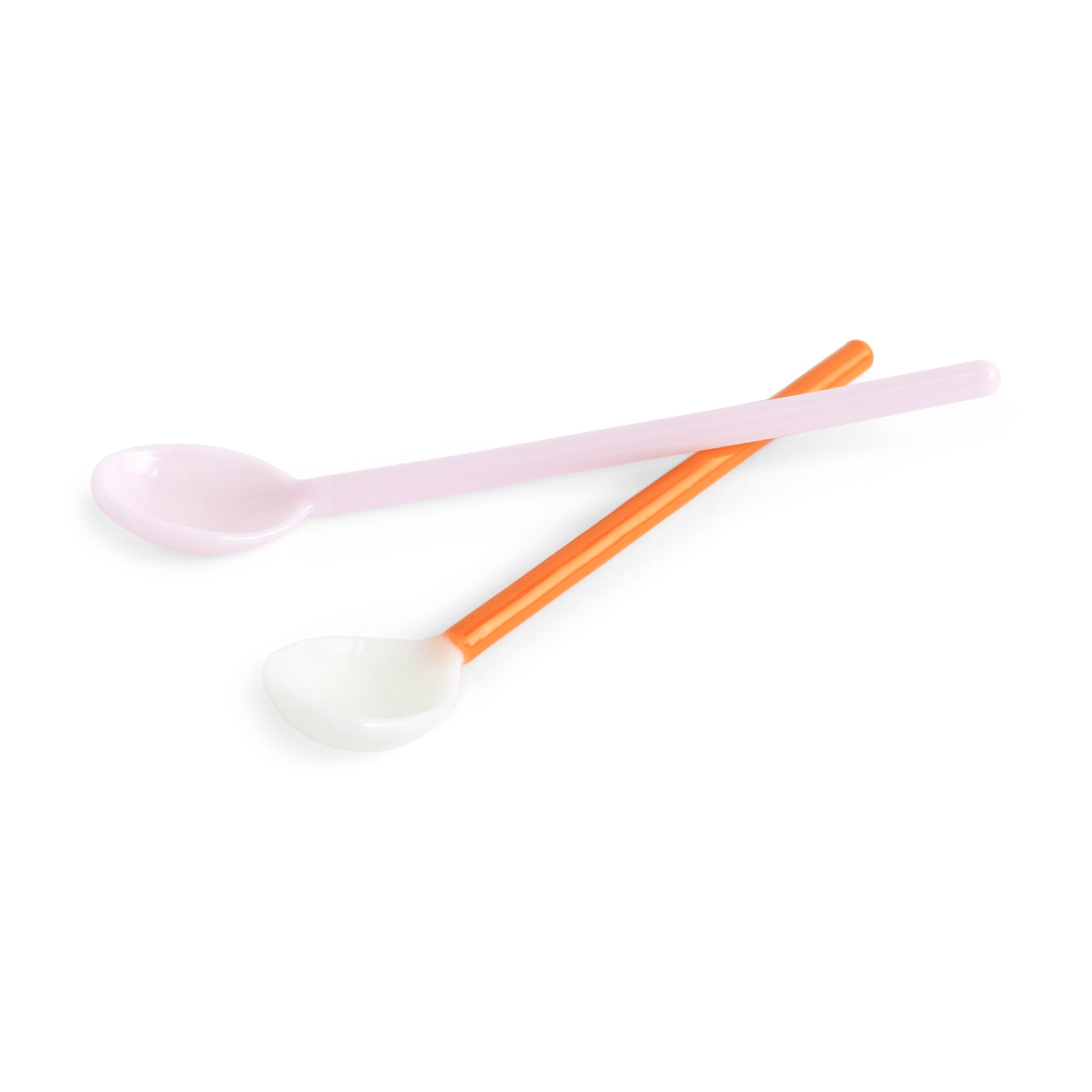 HAY Glass Spoons - Light Pink/ Bright Orange – MoMA Design Store