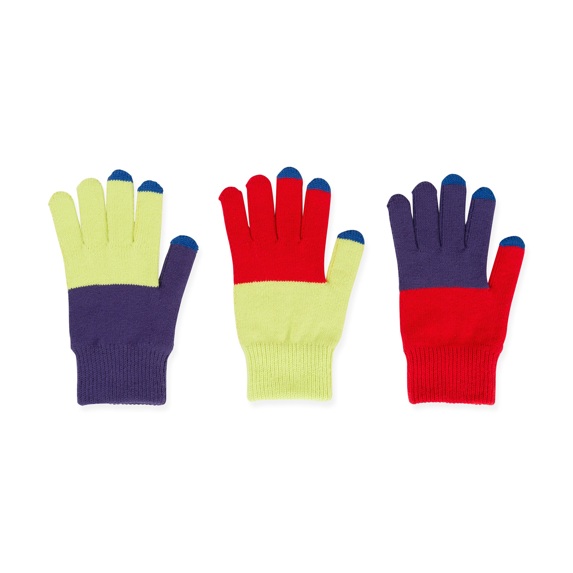 Pair & a Spare Colorblock Touchscreen Gloves - Red/ Lime – MoMA Design ...