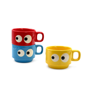 Kyoro Kyoro Stoneware Stacking Mugs - Set of 3