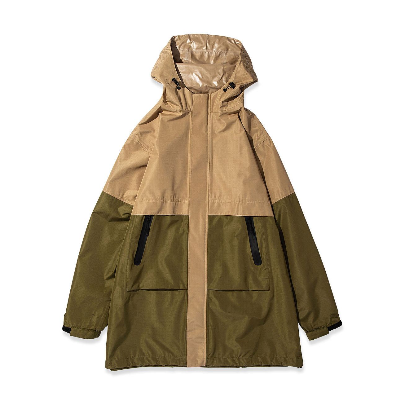 Kiu Colorblock Foldable Rain Jacket - Green/ Khaki – MoMA Design Store