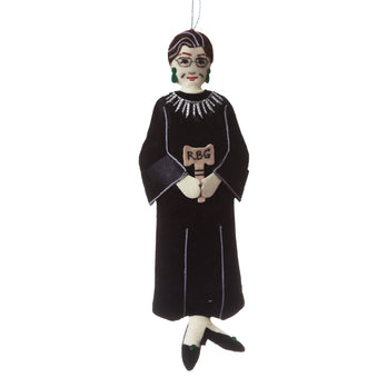 Ruth Bader Ginsburg Embroidered Holiday Ornament
