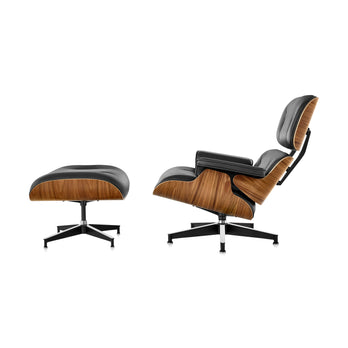 Eames® Lounge Chair and Ottoman from Herman Miller - Walnut/ Obsidian ...