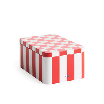 HAY Tin Container - Red/ Off White