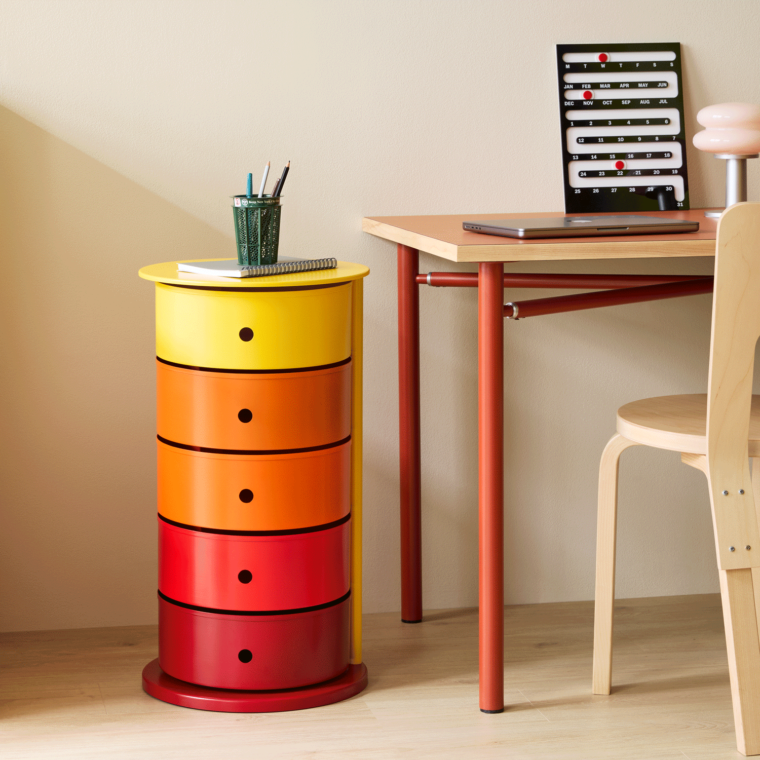 5-Drawer Round Pivot Cabinet – MoMA Design Store