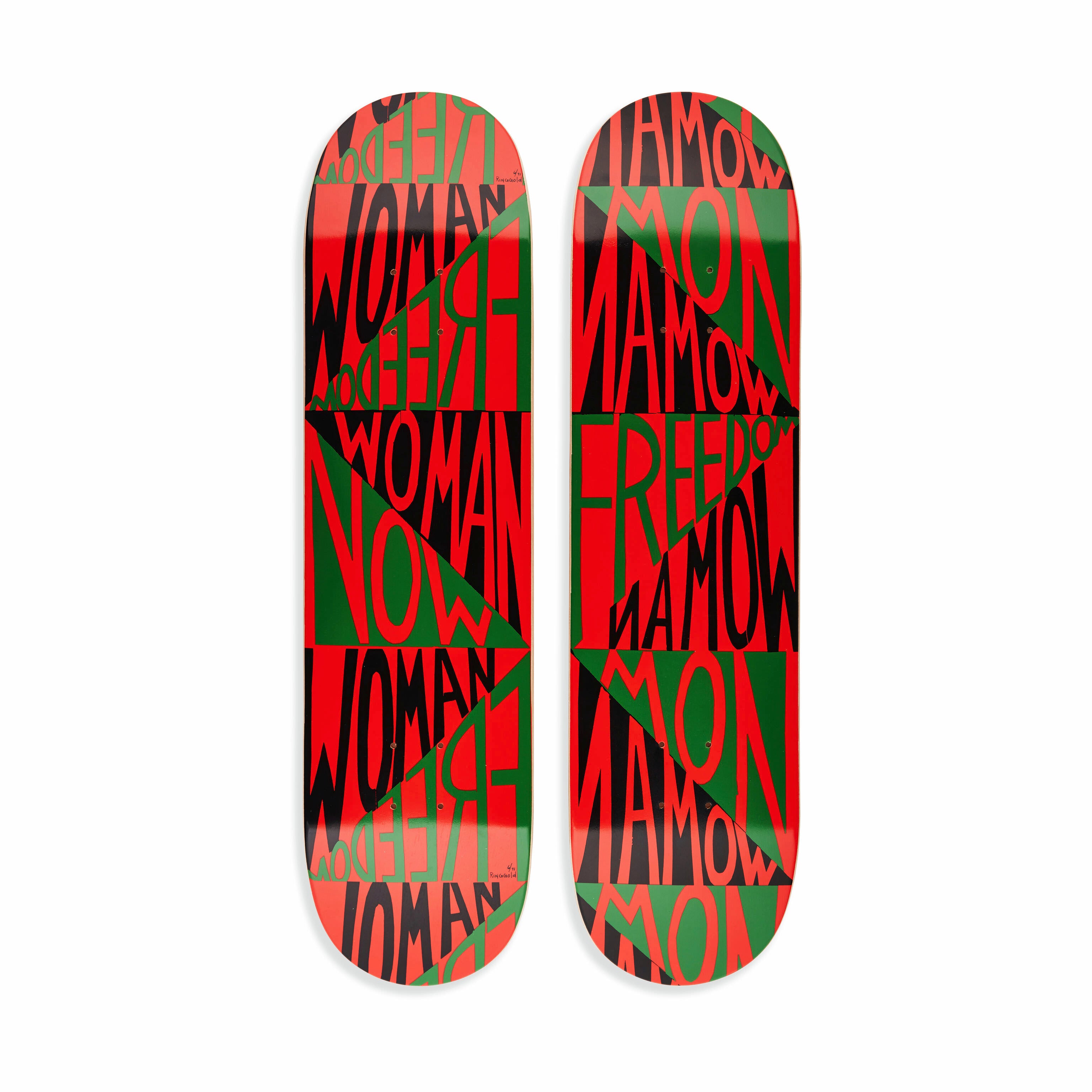 Faith Ringgold Woman Freedom Now Skateboard Diptych – MoMA Design