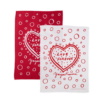 Yayoi Kusama Love Forever Linen Tea Towels - Set of 2