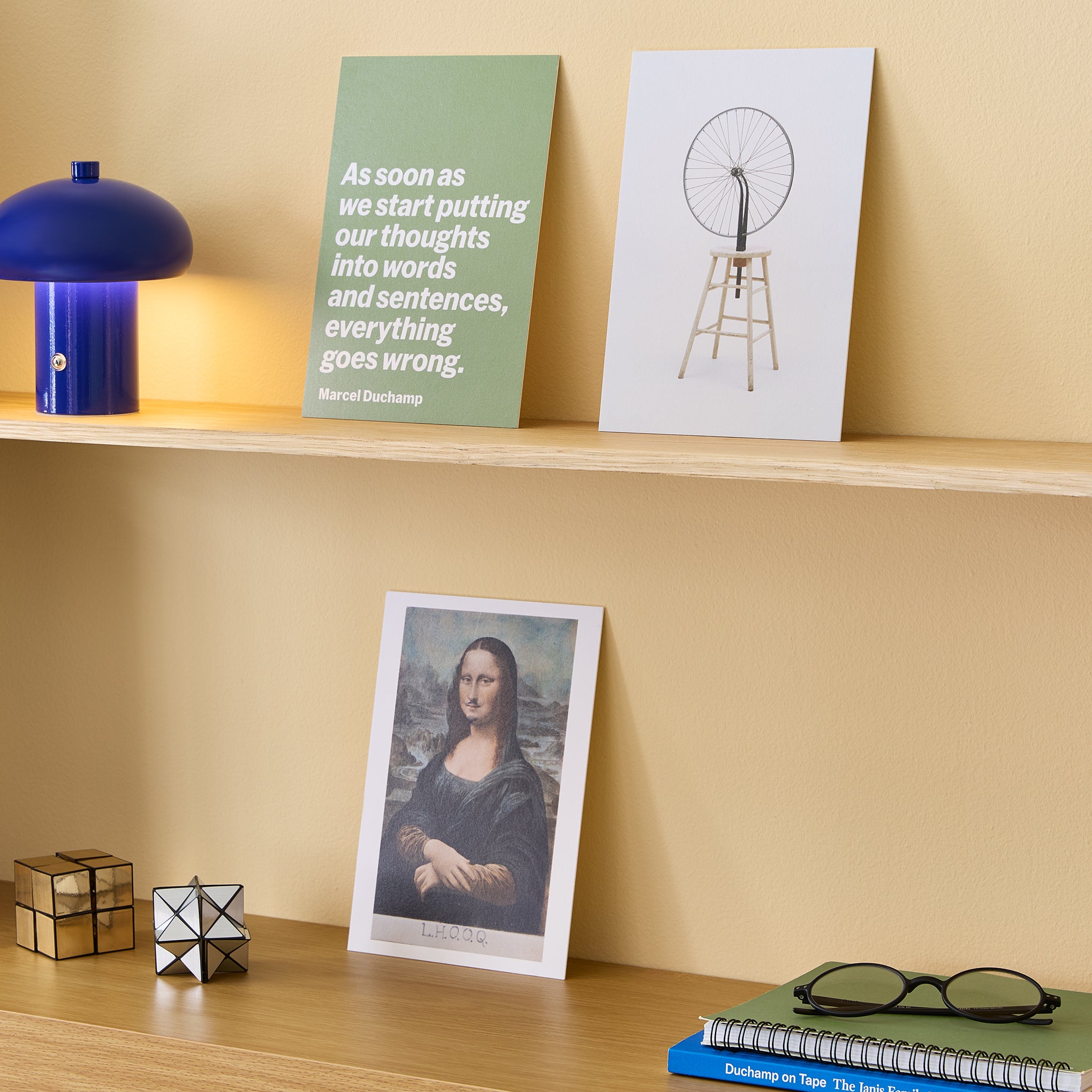 [裁断済] Marcel Duchamp Marcel Duchamp Bicycle Wheel Mantlepiece Card – MoMA Design Store