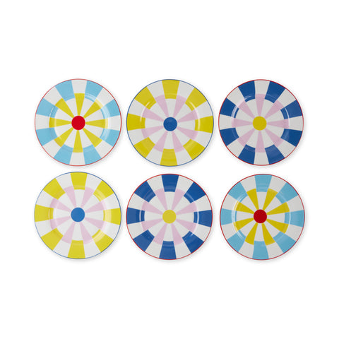 Geocromia Porcelain Dinnerware - Dinner Plate Set of 6