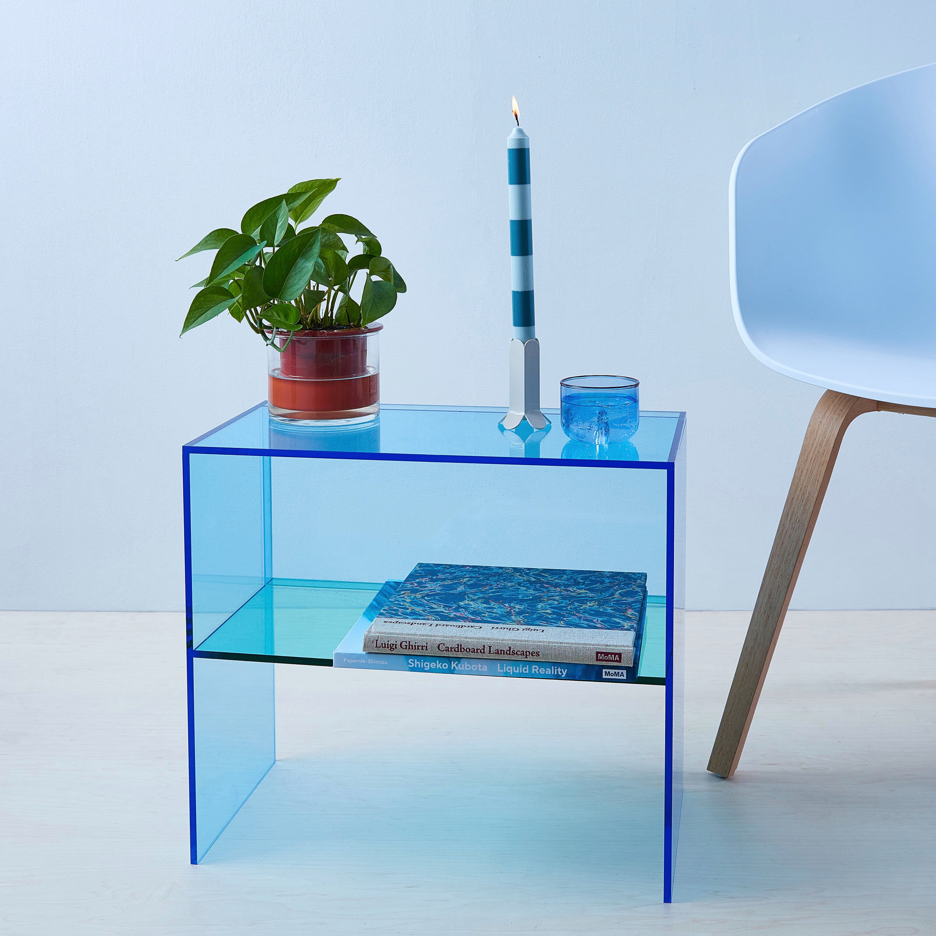 Two-Way Side Table - Blue/ Aqua