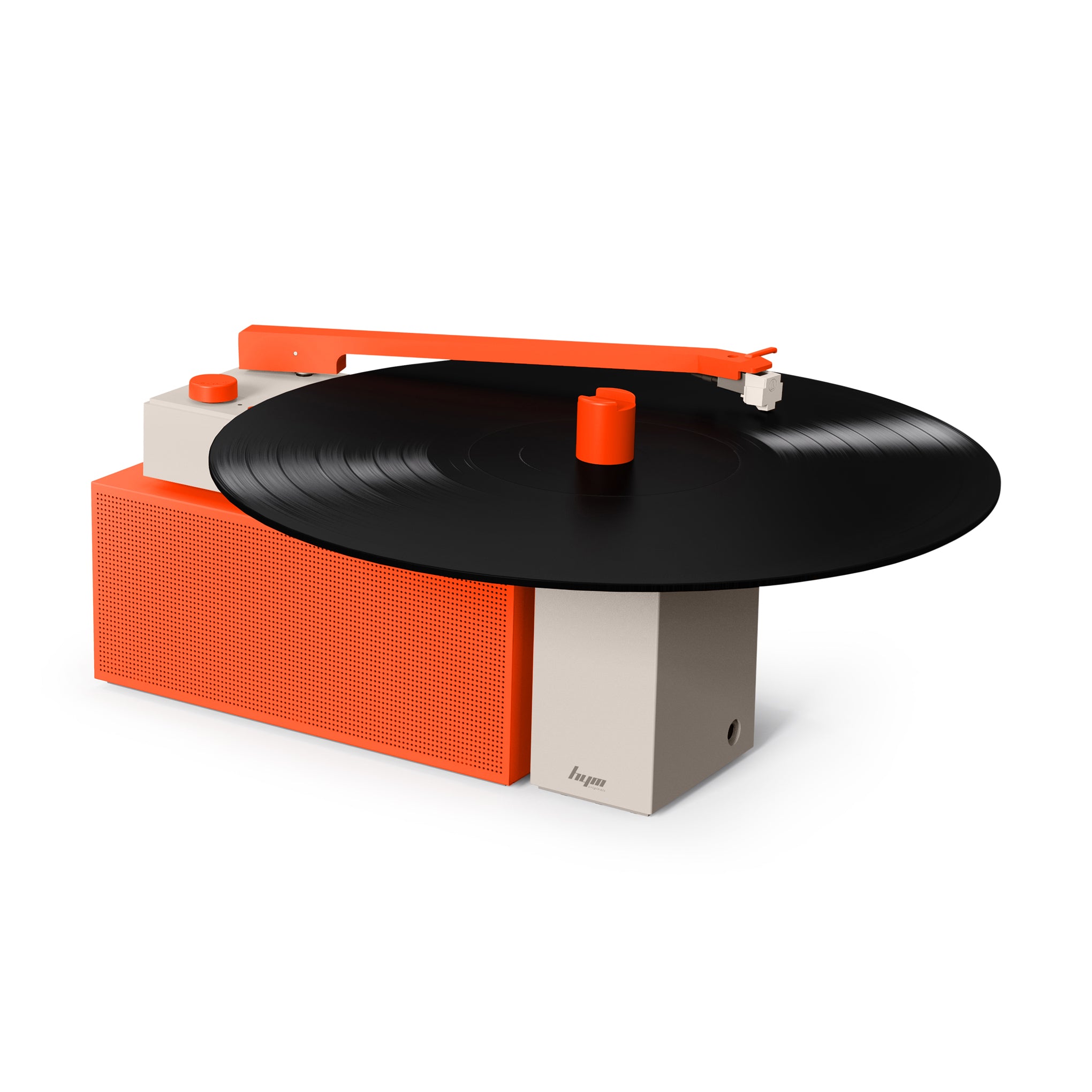 Hym Duo Turntable with Detachable Bluetooth Speaker - Orange
