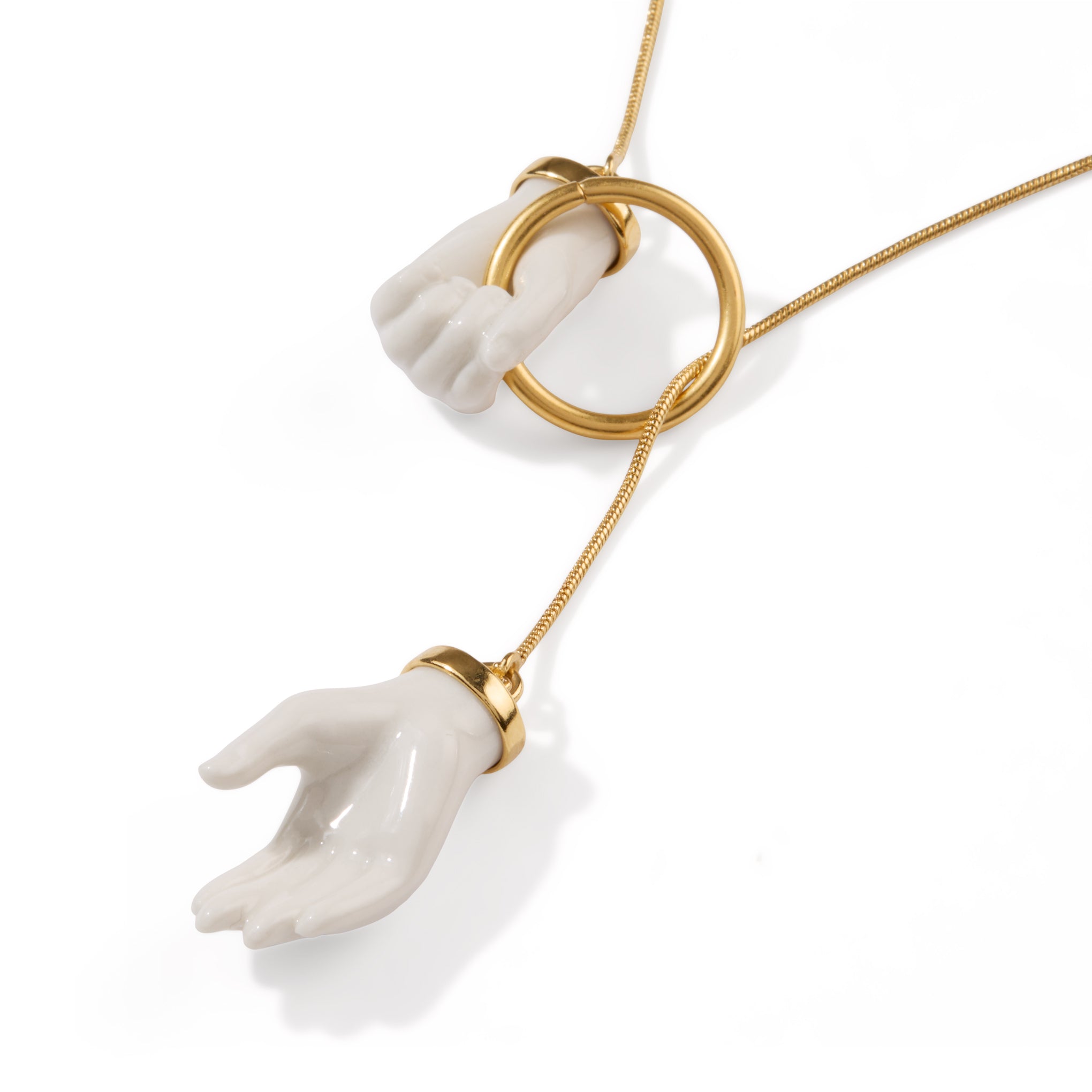 Andrés Gallardo Little Hands Link Gold-Plated Necklace – MoMA