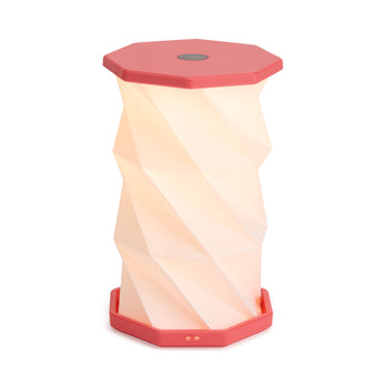 Twist Hexagon Portable Table Lamp - Coral Red – MoMA Design Store