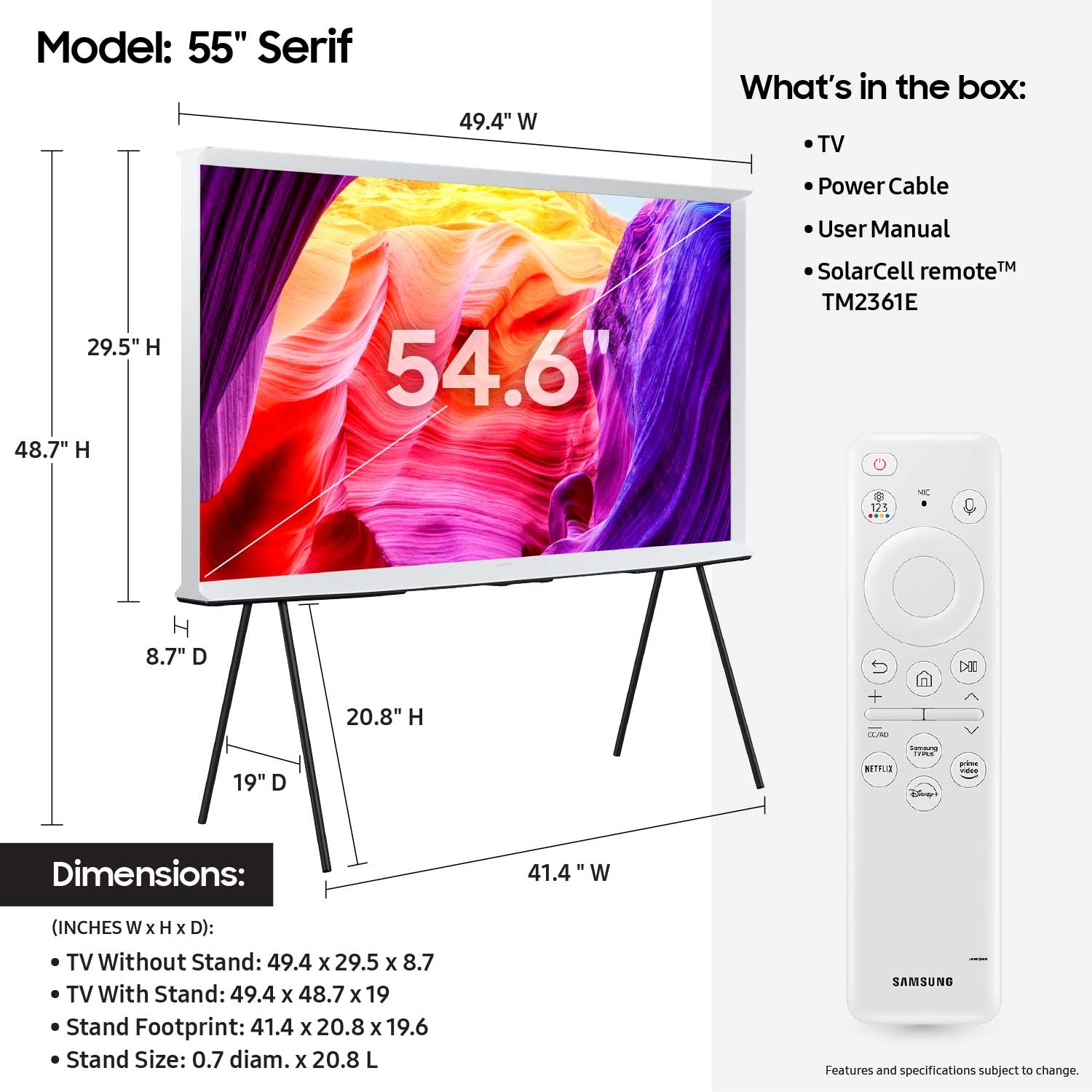 Samsung The Serif TV 2024 - 55