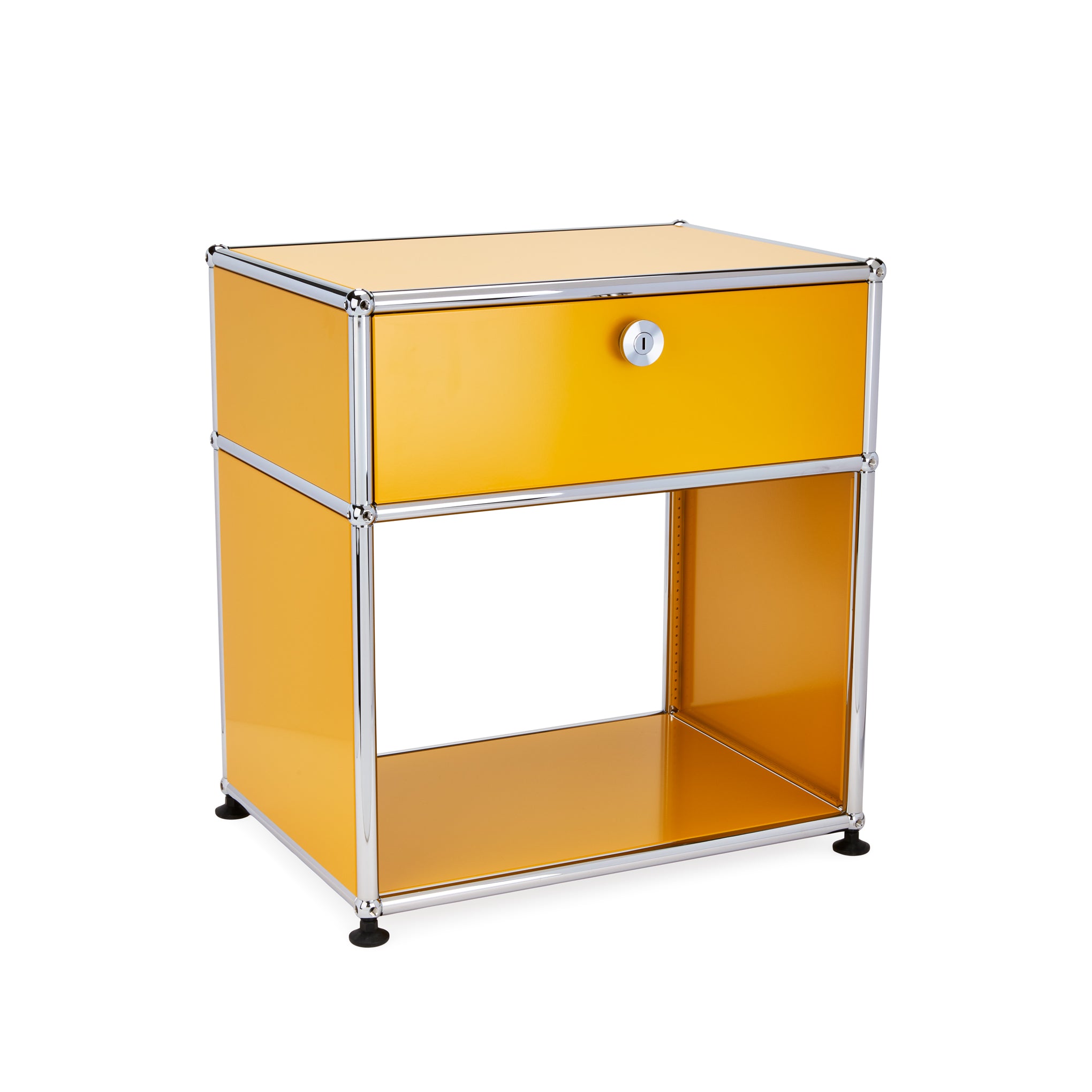 USM Haller/USM ハラー サイドテーブル 2段キャビネット/イエロー USM Haller Side Table – MoMA Design Store