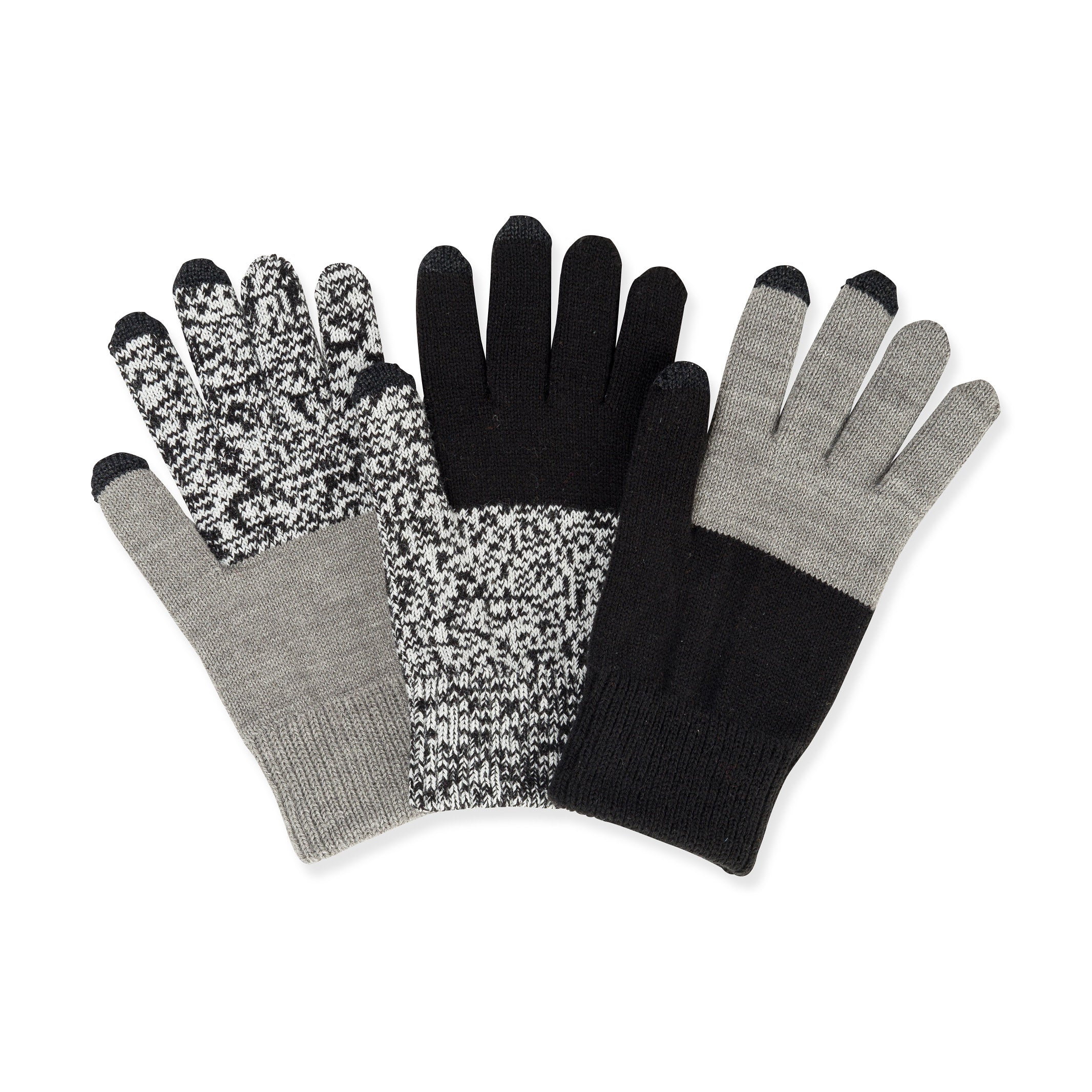 Pair & a Spare Colorblock Touchscreen Gloves - Black Gray – MoMA Design  Store