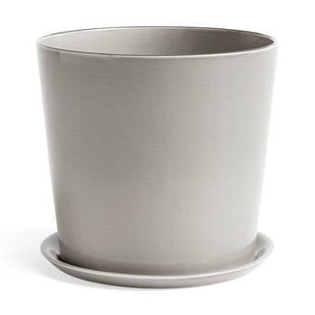 HAY Botanical Pot & Saucer - Light Gray – MoMA Design Store