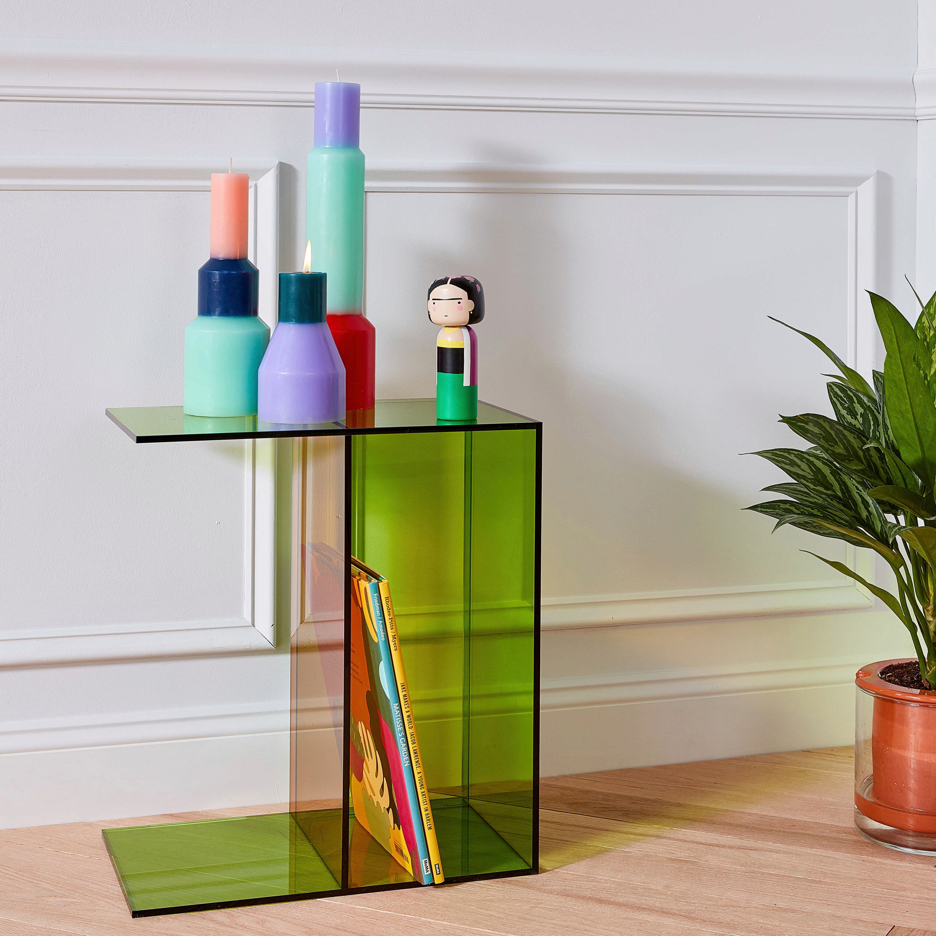 Two-Way Side Table - Green/ Orange – MoMA Design Store