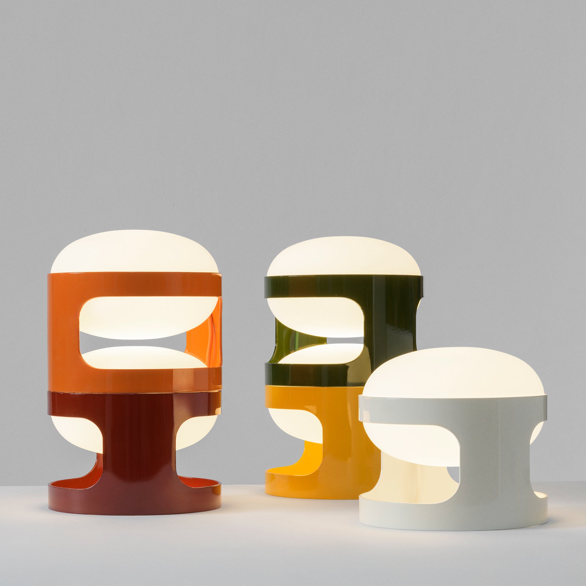 Joe Colombo KD28 Stacking Table Lamp from Kartell - Mustard – MoMA