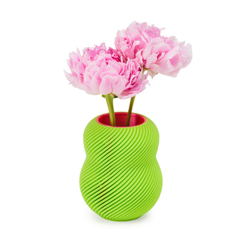 Bloom 3D-Printed Vase - Light Green/ Neon Pink – MoMA Design Store