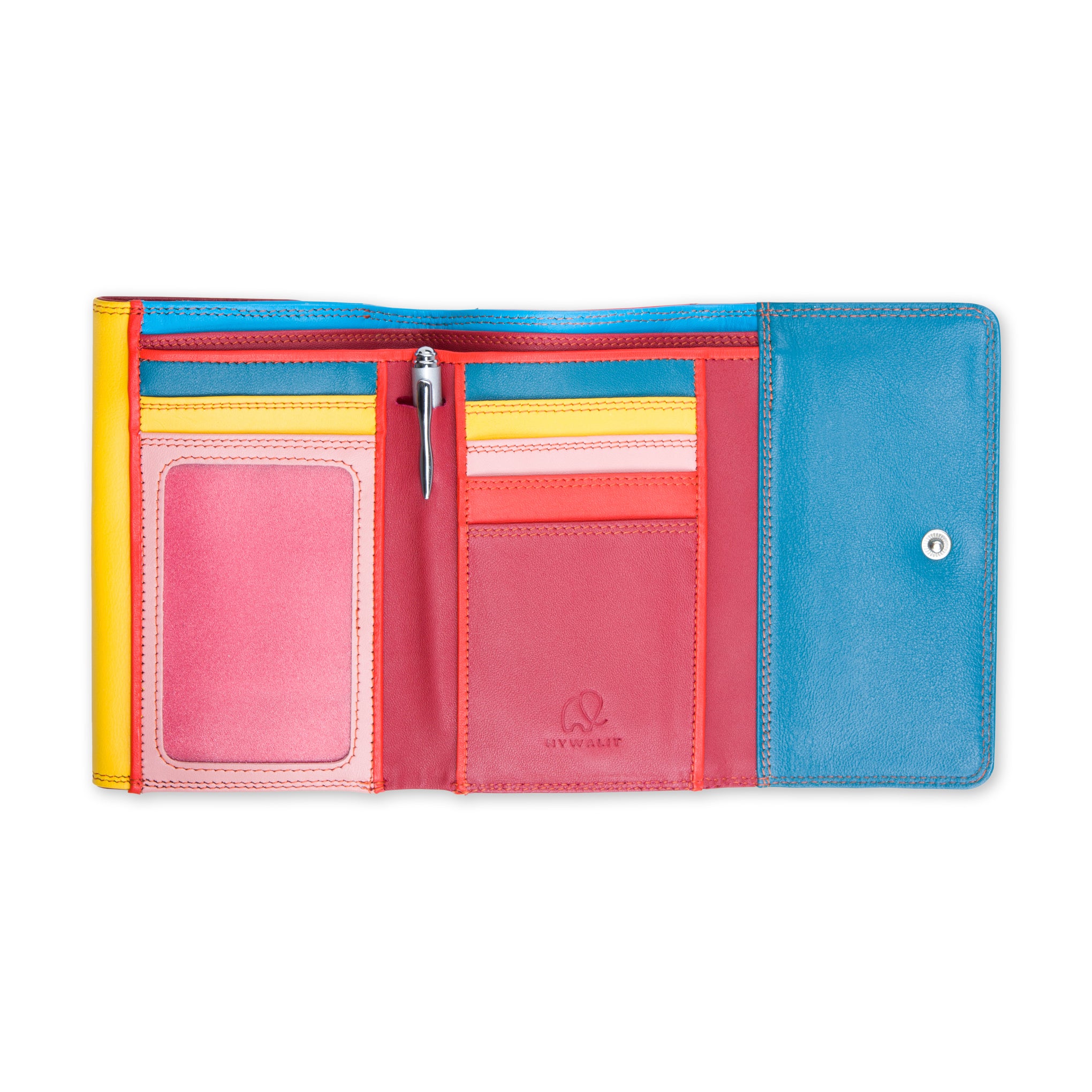Leather Colorblock Double Flap Wallet – MoMA Design Store