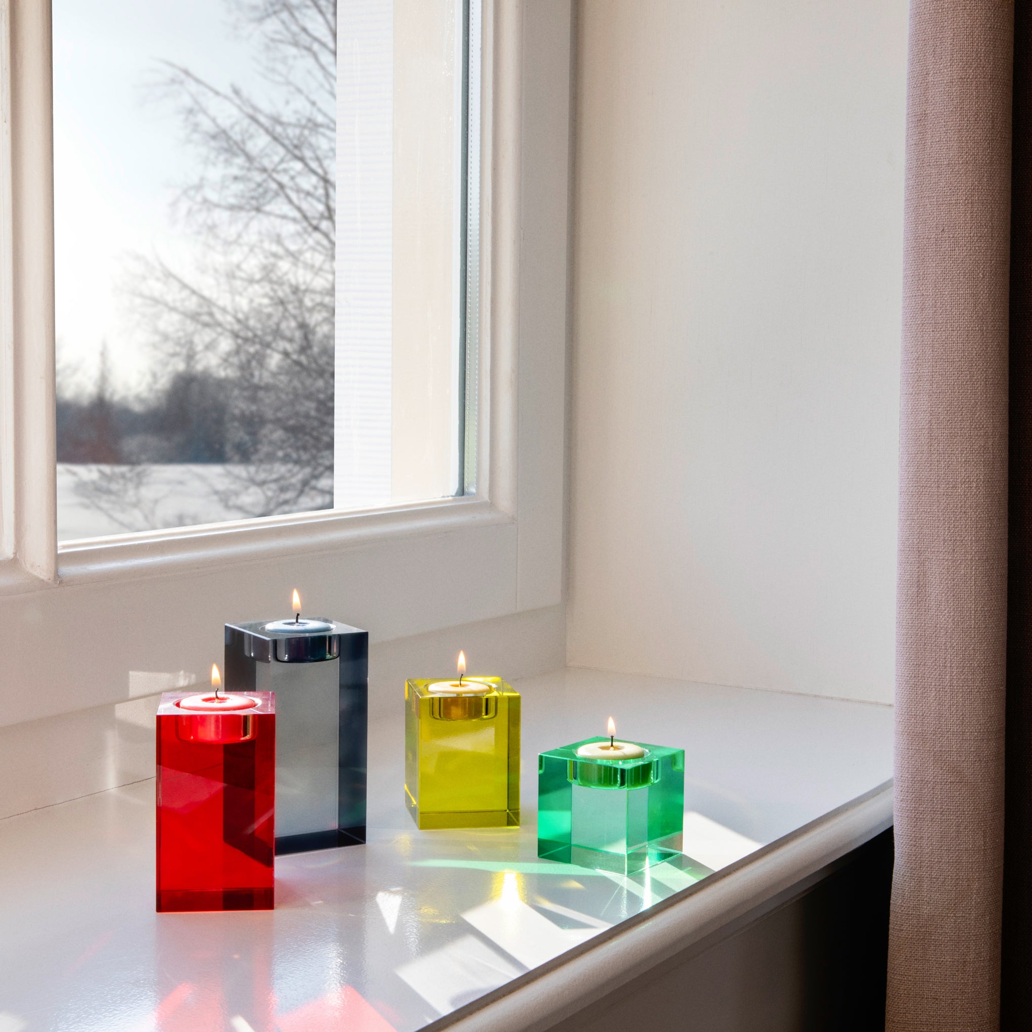 Color Block Glass Candle Holders - Set of 4 – MoMA Design Store