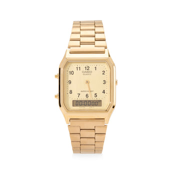 Casio AQ230 Analog Digital Watch Gold – MoMA Design Store