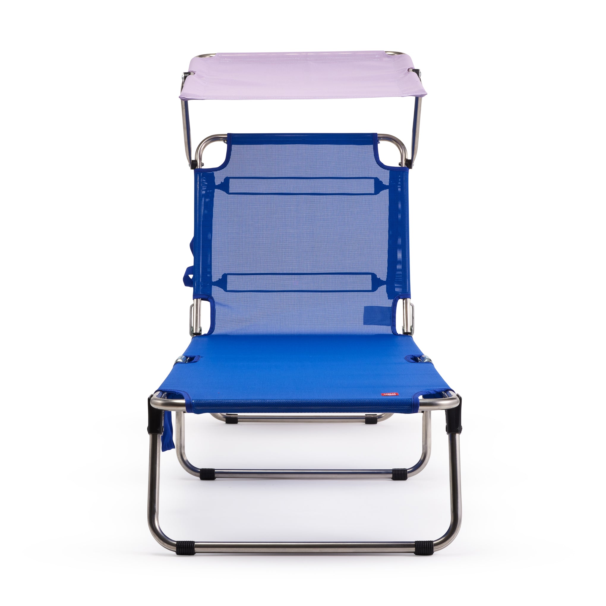 MOMA Amigo Outdoor Lounge Chair with Sun Shield - Navy/ Lilac – MoMA