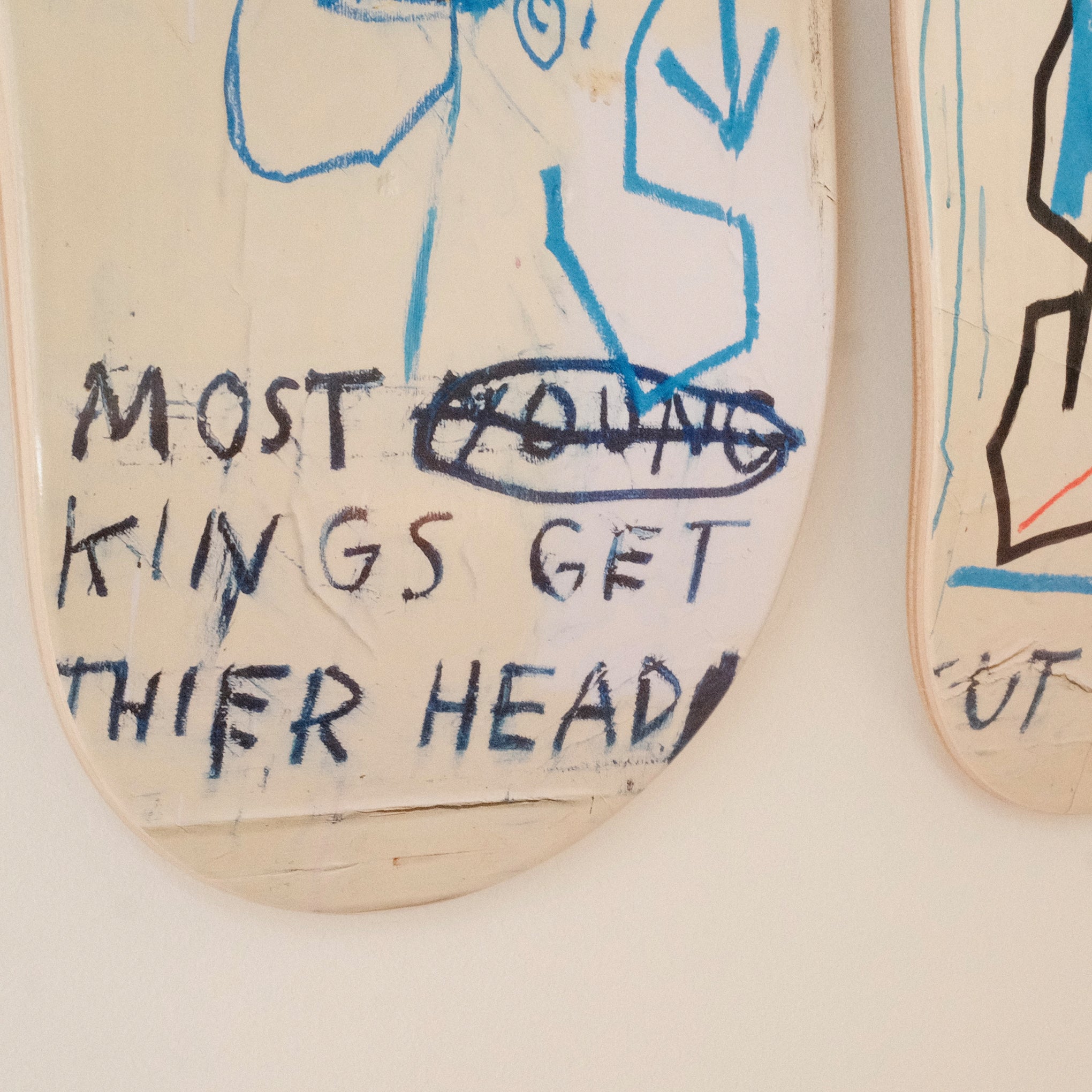 Jean-Michel Basquiat Charles the First Skateboard Triptych from