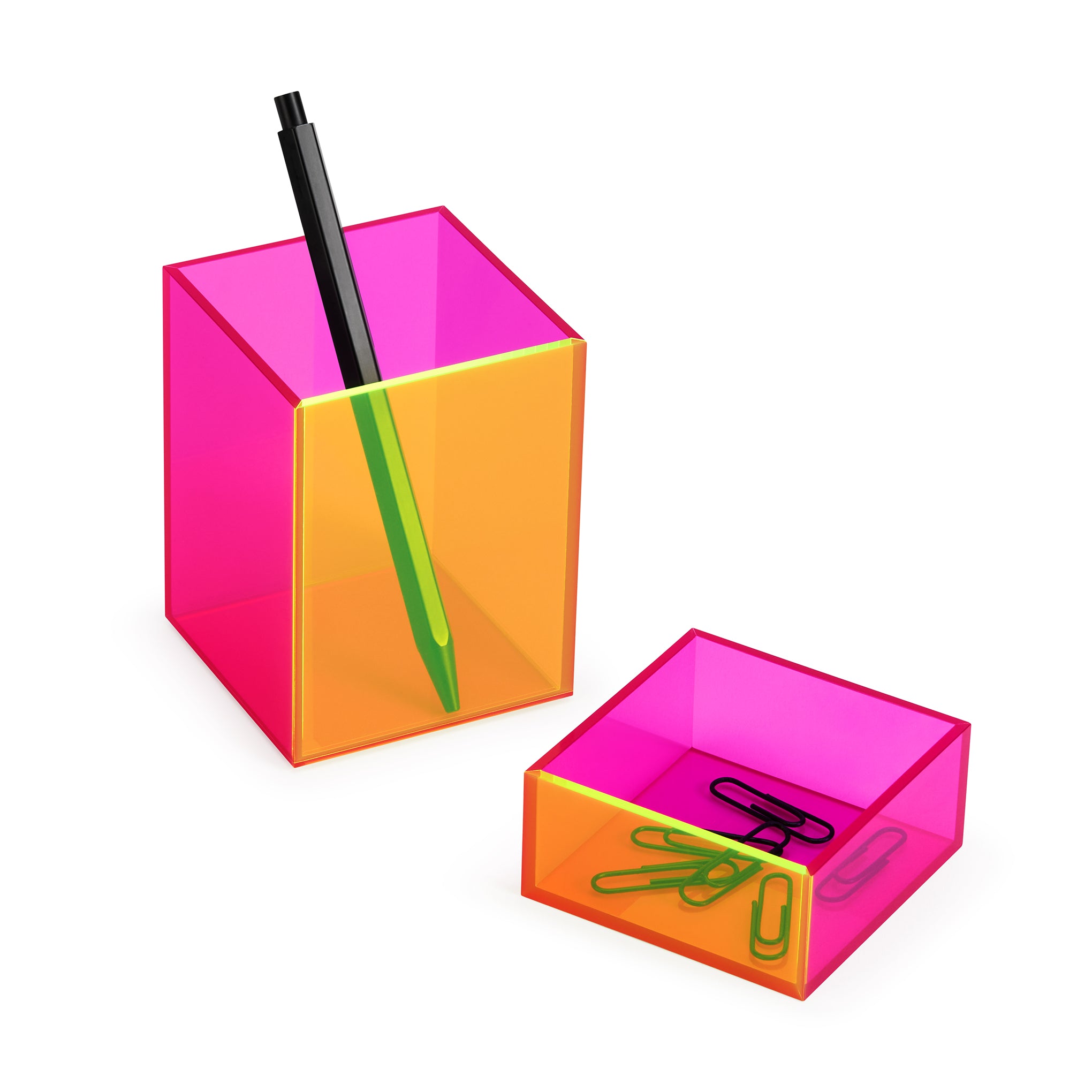 MoMA Colorplay Pen & Pencil Cup Holder - Amber/ Pink – MoMA Design