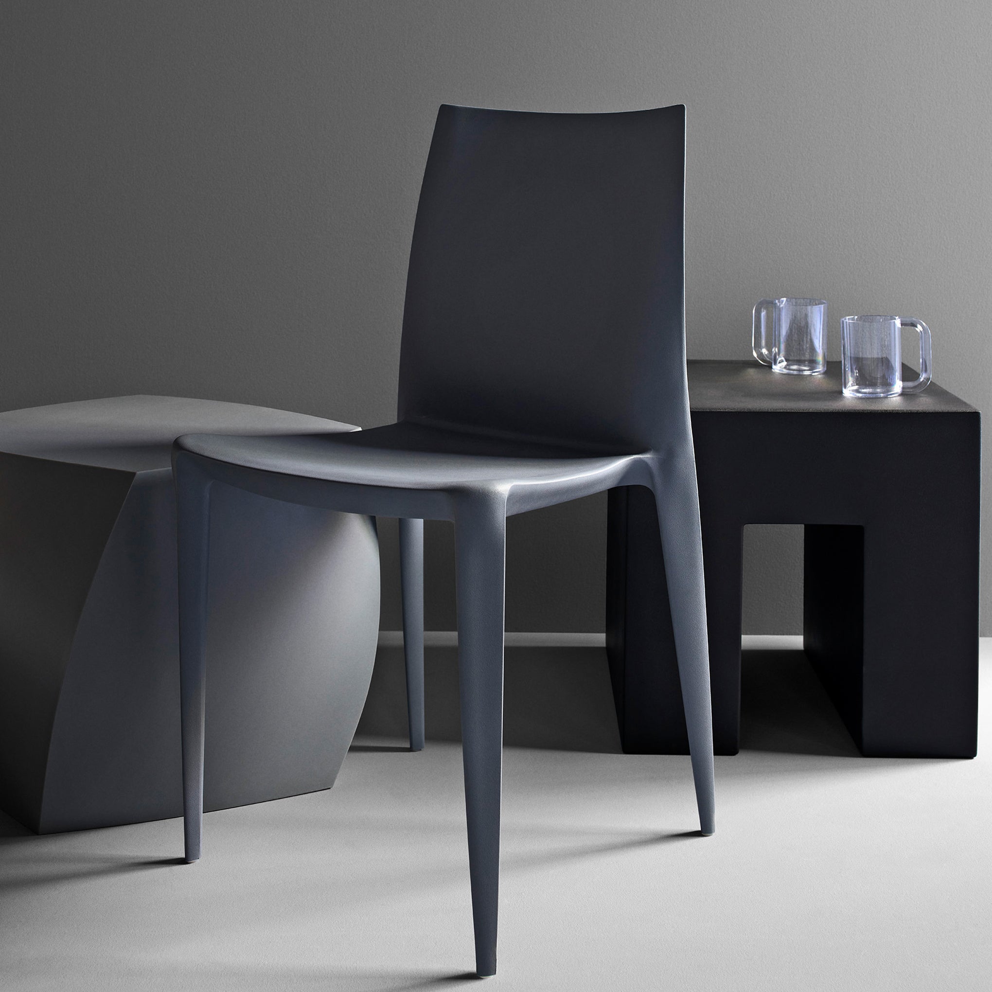 Mario Bellini Stacking Chair from Heller - Set of 2 - Dark Gray