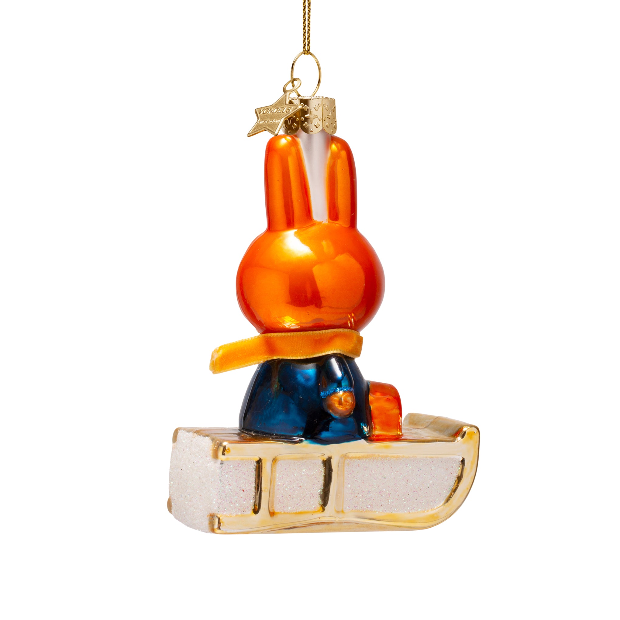 Miffy Glass Holiday Ornament - Miffy Snow Sled – MoMA Design Store