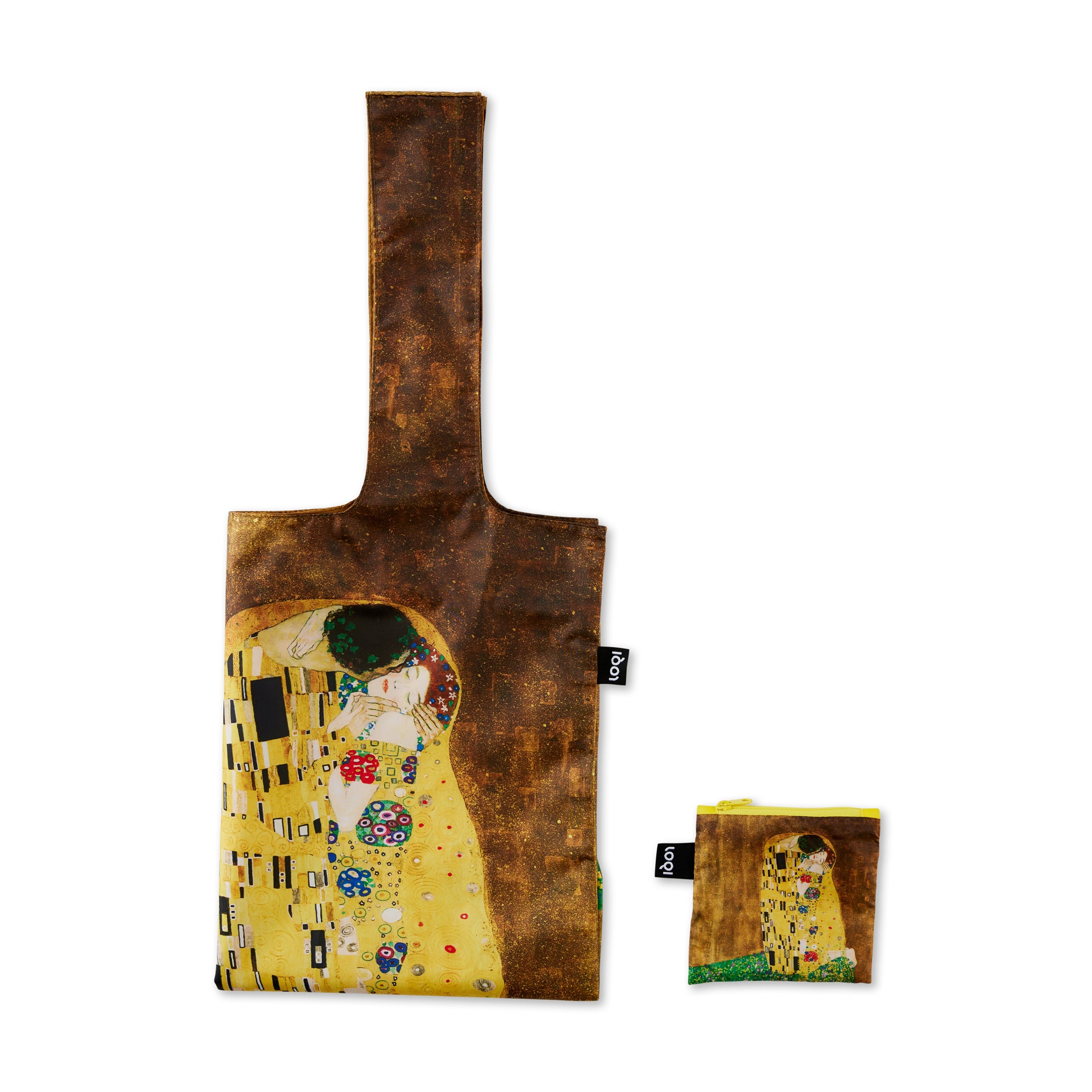 Klimt Gold Print Pattern Leather Tote Bag main image 1