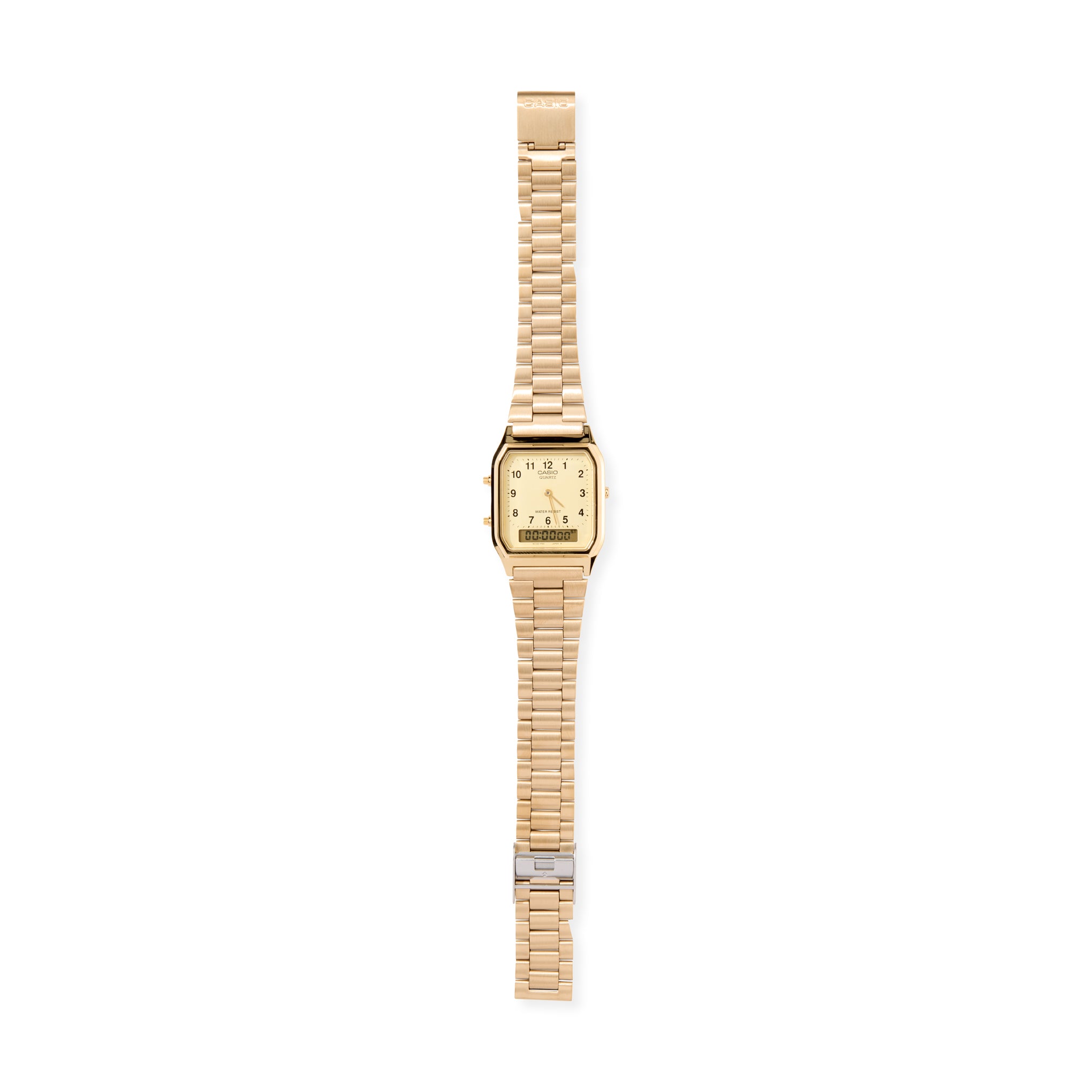 Casio AQ230 Analog Digital Watch - Gold – MoMA Design Store