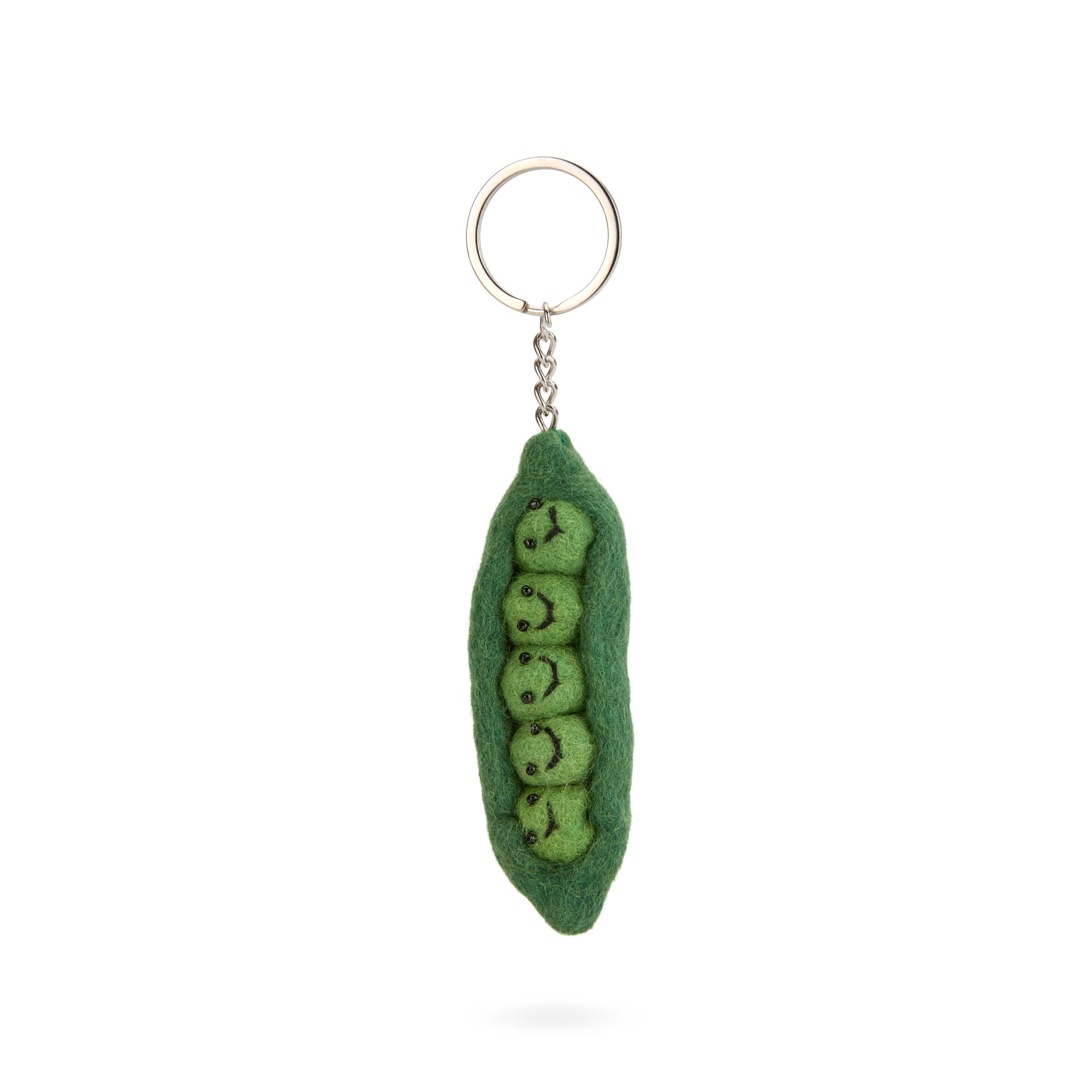 Fruit & Vegetable Felt Wool Keychain - Pea Pod – MoMA Design Store